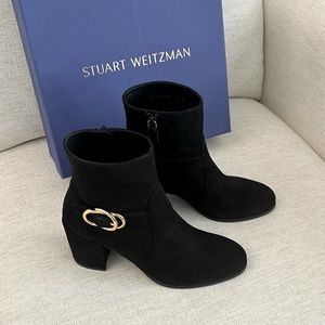 Stuart Whitman Benedicta Black Leather Suede Boots. Gorgeous. Size 8. NWT